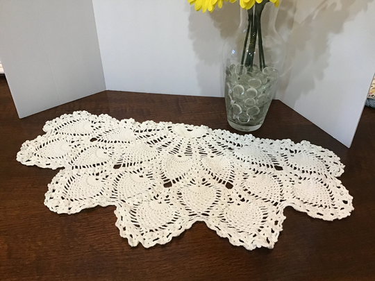 Vintage Doilies Set Crochet Table Runner, Centerpiece, Boutique