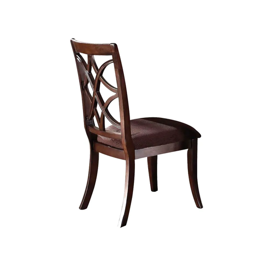 Set of 2 Wood Dining Chairs in Walnut Finish