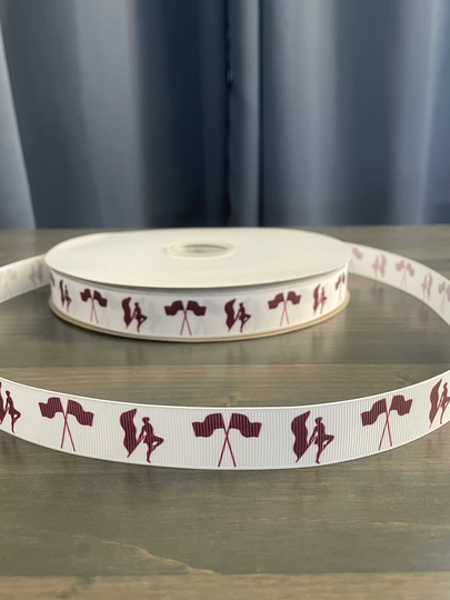 Color Guard Ribbon in Maroon/Burgundy, 7/8" Grosgrain Ribbon, Gift