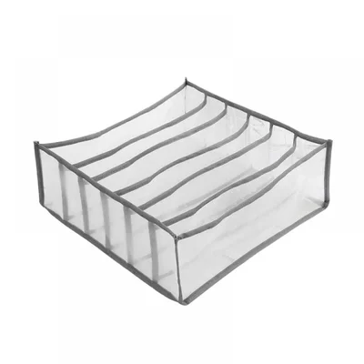 6 Racks Underwear Drawer Organizer,Foldable Closet Underwear Storage Compartment Box, Drawer Divider Organizer Bins For Underwear, Socks, Bras, Stocki
