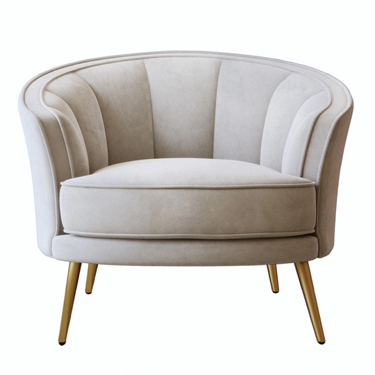 Modern Velvet Accent Barrel Chair Leisure Accent Chair