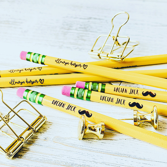Back To School Custom Engraved Pencils