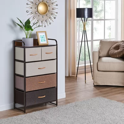 Moffet Decorative Modern 5 Drawer Storage Chest