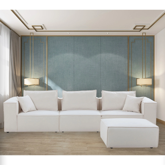 4-Piece Upholstered Sectional Sofa Couch