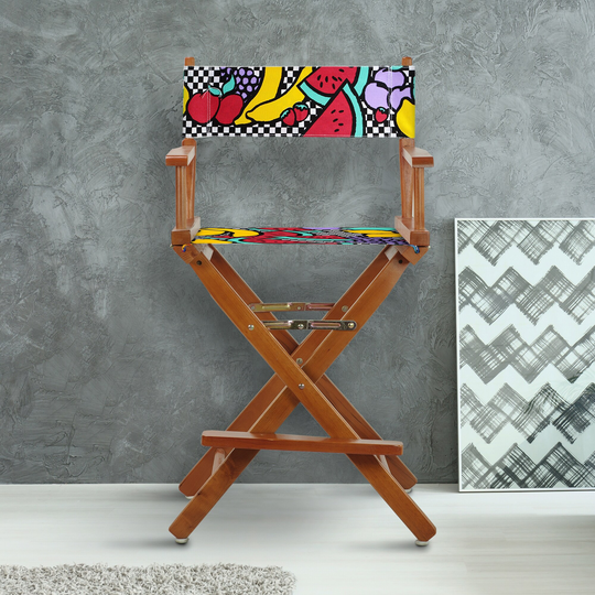 24" Director's Chair Honey Oak Frame-Mixed Fruit - 23"W x 19"D x 39.5"H