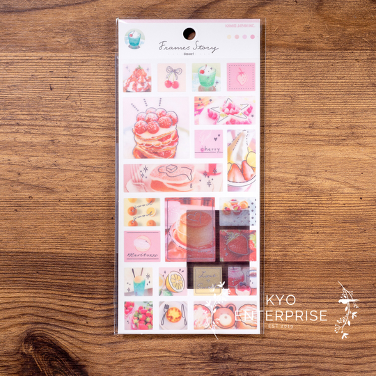 Kamio Japan - Frames Story Silver Foil Sticker Series Dessert