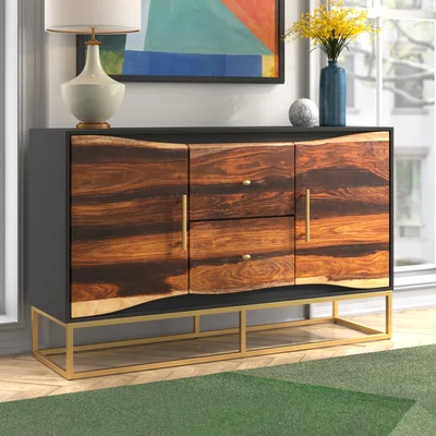 Eudy 57" Wide 2 Drawer Solid Wood Sideboard