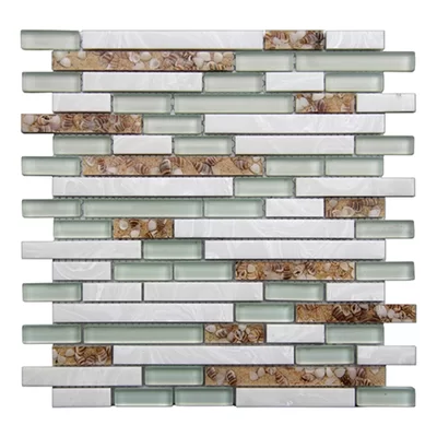 Decorative 5" x 12" Engineered Stone Mosaic Tile