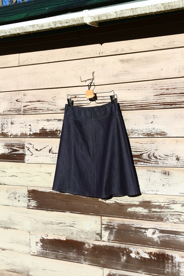 Dark Denim Jean Skirt, Custom Made in All Lengths & Sizes