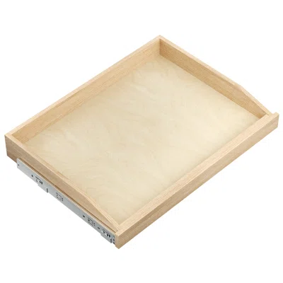 Single Pull Out Cabinet Organizer 14"W x 21"D, Soft Close Slide Out Wood Drawer Storage Shelves