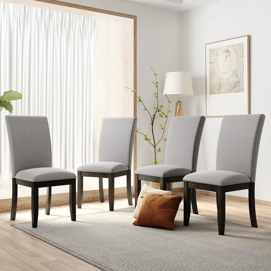 Farmhouse 5-Piece Wood Dining Chair Set ,Upholstered Dining Chairs