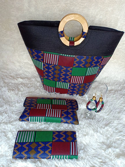On Sale Ankara Bag, Jute Bag, African Bag Set, Office Purse, Hand Bag, Christmas Gift For Her, Mum's Bag, Beach