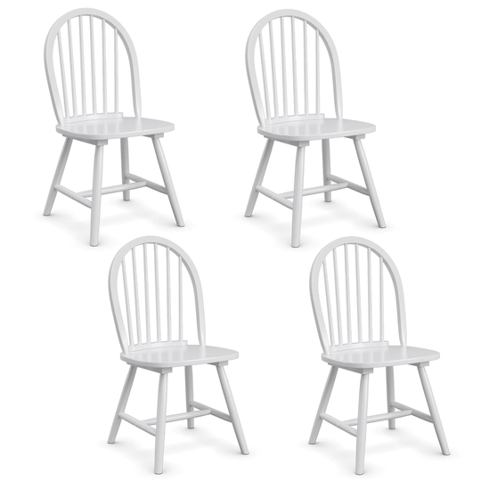 Costway Set of 4 Vintage Windsor Dining Side Chair Wood Spindleback - See Details
