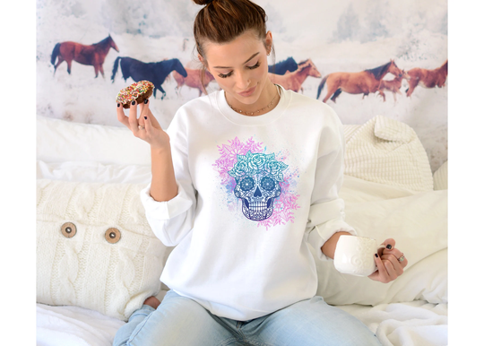 Sugar Skull Shirt, Colorful Shirt