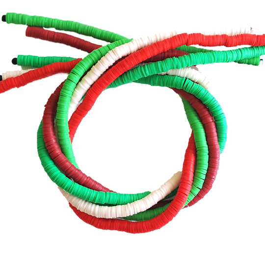 6mm Heishi Christmas Color Assortment/ Bracelet Diy/ Polymer Clay Beads/Disc Beads/Heishi Gifts/Christmas Beads