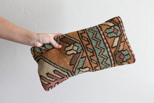 Boho Lumbar Pillow Cover 8" X 16" - Office Chair Accent Throw Baby Room Decor Eclectic Vintage Home