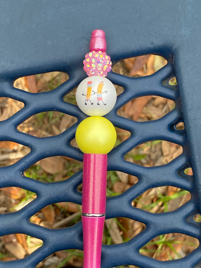 I'll Pencil You in Bubblegum Bead Pen