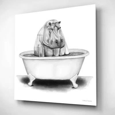 Hippo in Tub by Rachel Nieman - Unframed Painting