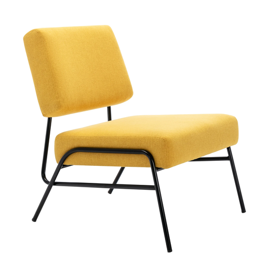 Wire Metal Frame Slipper Chair, Lounge Chair for Living Room