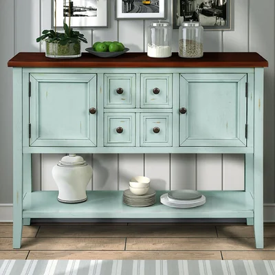 Marcial 46'' Wide 4 Drawer Acacia Sideboard