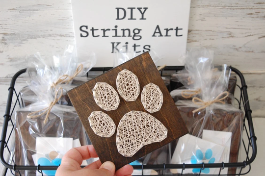 Diy Paw Print String Art Kits, String Art, Diy, Pet Memorial, Diy Craft Kit, Tiered Tray Sign, Dog Mom, Do It Yourself, Neutral Home Decor