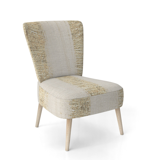 Designart 'Gold Glam Stipes Pattern' Upholstered Modern Glam Accent Chair