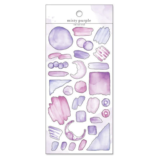 Mind Wave Watercolor Sticker - Misty Purple