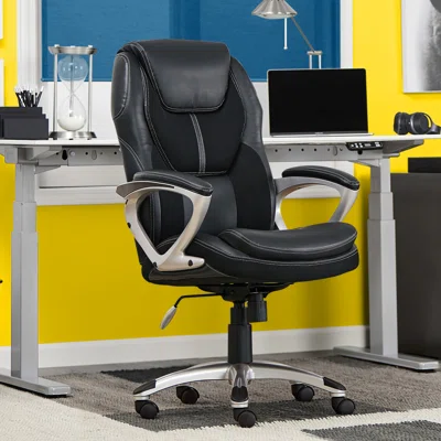 Serta Amplify Executive Office Chair with Padded Arms and Lumbar Support