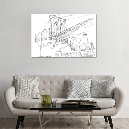 iCanvas "Pencil Cityscape Study I" by Ethan Harper Canvas Print