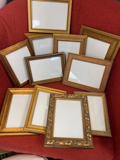 Set Of 15 Gold 5 X 7" Wedding Table Frames - Party Favor Photo Frame