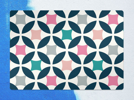 Pastel Retro Chair Mat, Navy Protective Pink Splat Abstract Vinyl Floor Pvc Office Room Rug, Housewarming Gift