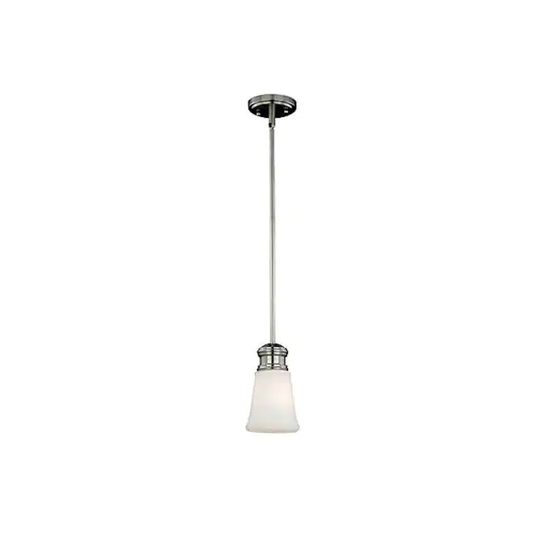 Vaxcel Lighting Malie 1 Light Mini Pendant with White Glass Shade