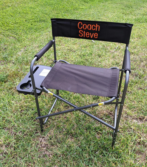 Custom Directors Chair - Personalized Folding Camp With Side Table Gift For Coach Outdoor Furniture Graduation