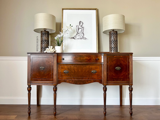 Sold Antique Victorian Hepplewhite Buffet, Traditional Sideboard, Transitional Credenza