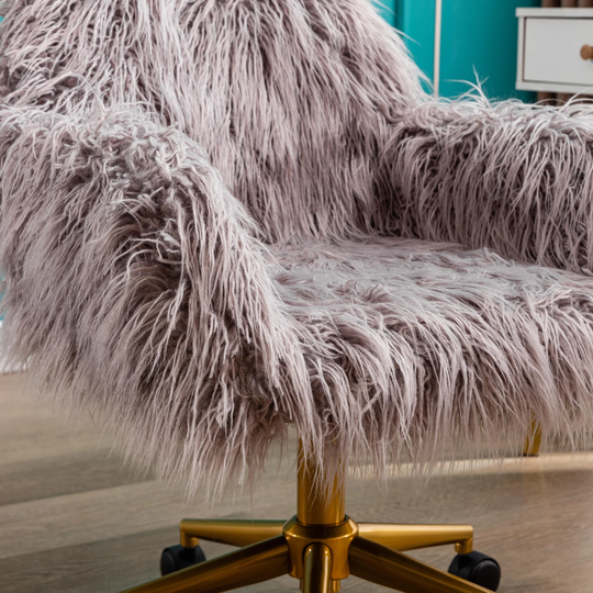 Modern Faux fur home office chair