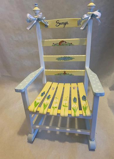 Hand Painted Rocking Chairs, Kids New Baby Gift, Children Furniture