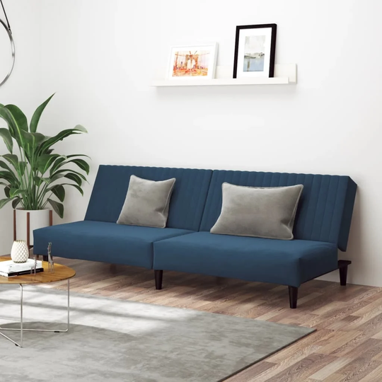 vidaXL 2-Seater Sofa Bed multicolor Velvet - 78.7" x 33.3" x 27.2"