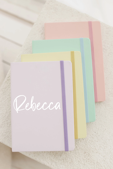 Macaron Color Notebook, Bachelorette Party Gift, Hard Cover Book, Eco Friendly, Personalized A5 Planner, Lined Notepad