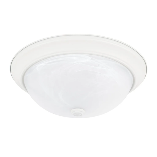 3-light Matte White Flush Mount
