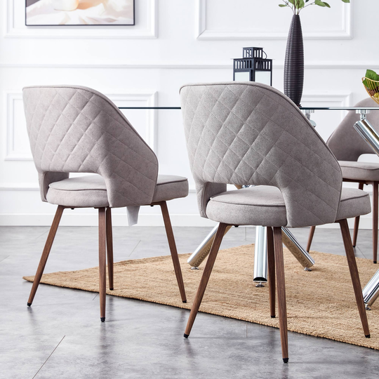 Modern Dining Chairs, Velvet Accent Chair, Living Room Leisure Chairs, Upholstered Side Chair(Set of 2)