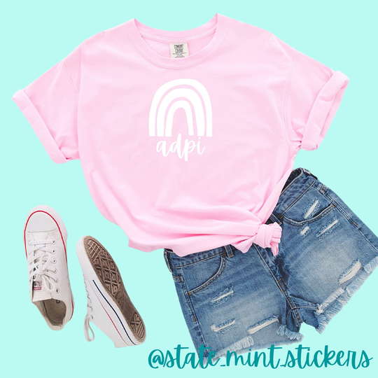 Alpha Delta Pi | Comfort Colors Short Sleeve Tee Adpi Tshirt, Custom Shirt, Big Little Reveal, Bid Day Basket