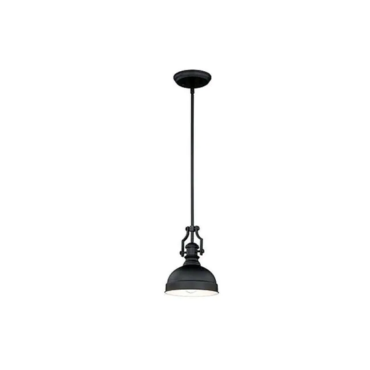 Vaxcel Lighting Keenan 8" Wide Pendant with Black Metal Shade