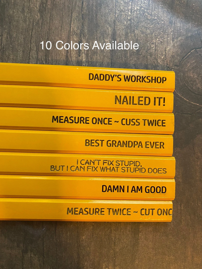 Personalized Carpenter Pencils, Christmas Gift, Engraved Gifts, Woodworker, Gift For Him Or Her