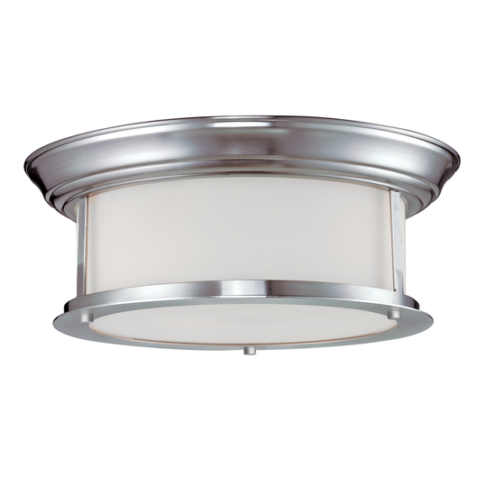 Avery Home Lighting 2-light Ceiling Lamp with Glass Shade - Brushed Nickel