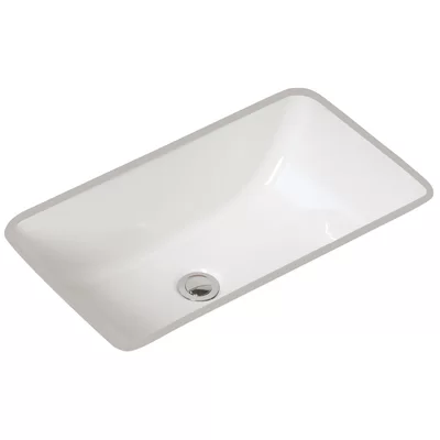 Petite Covington Vitreous China Rectangular Undermount Bathroom Sink with Overflow
