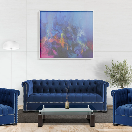 Ontario Modern Chesterfield Tufted Dark Navy Velvet Upholstered Sofa