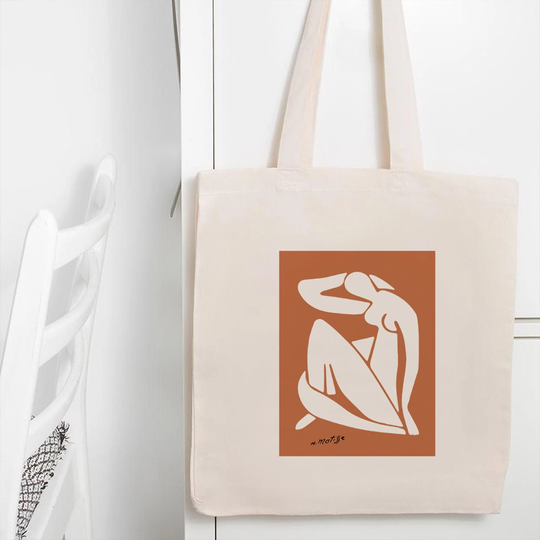 Mzshop - 100% Cotton Tote Bag Matisse Nouveau Art 2 Canvas Reusable Print Shopping Classic
