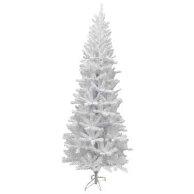 7.5' Pencil White Georgian Pine Artificial Christmas Tree Unlit