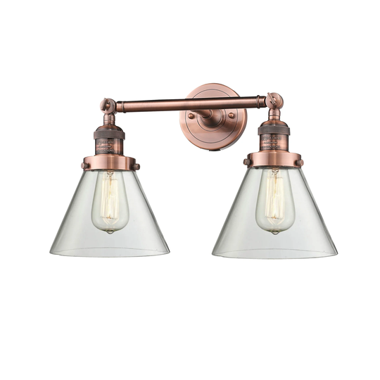 Innovations Lighting Large Cone 2 Light 18" Wide Bathroom Vanity Light
