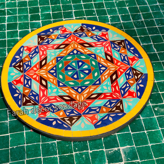 Handmade Moroccan Mosaic Table, Outdoor Or Indoor Round Table, Garden Table Home Decor
